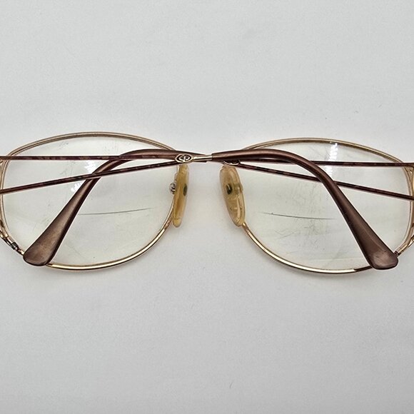 Christian Dior 2857 41 Gold Tortoise Oval Eyeglasses Frame Italy 56-16-130 main image 5